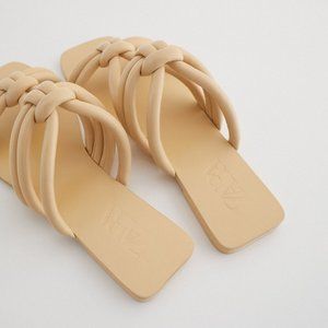 Zara Leather Tube Sandals